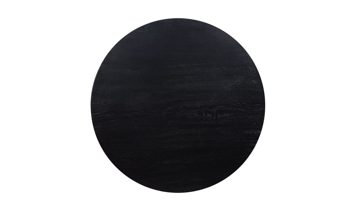Gisborne Dining Table in Black, solid ash top and detail, view 3