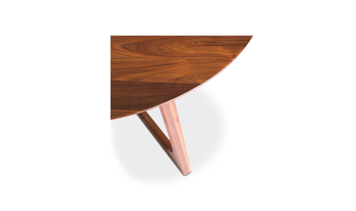 Gisborne Dining Table in Walnut, solid american walnut detail, view 6