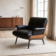 Cesena Leather Lounge Chair in a room - Altera