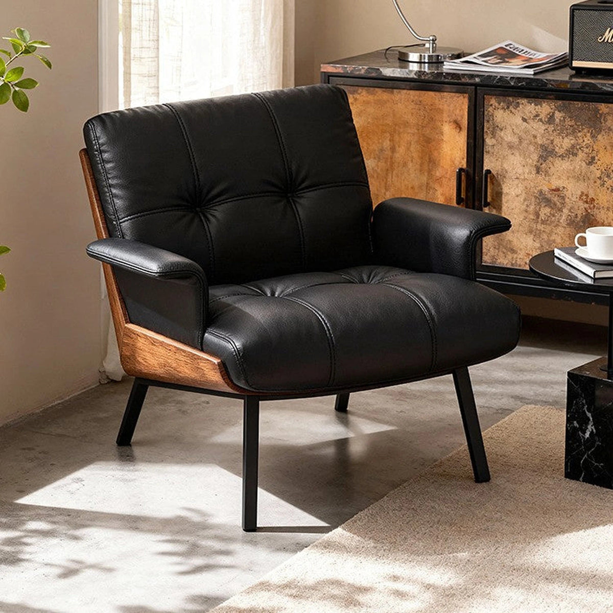 Cesena Leather Lounge Chair - Altera