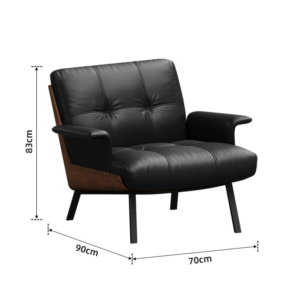 Cesena Leather Lounge Chair - Altera