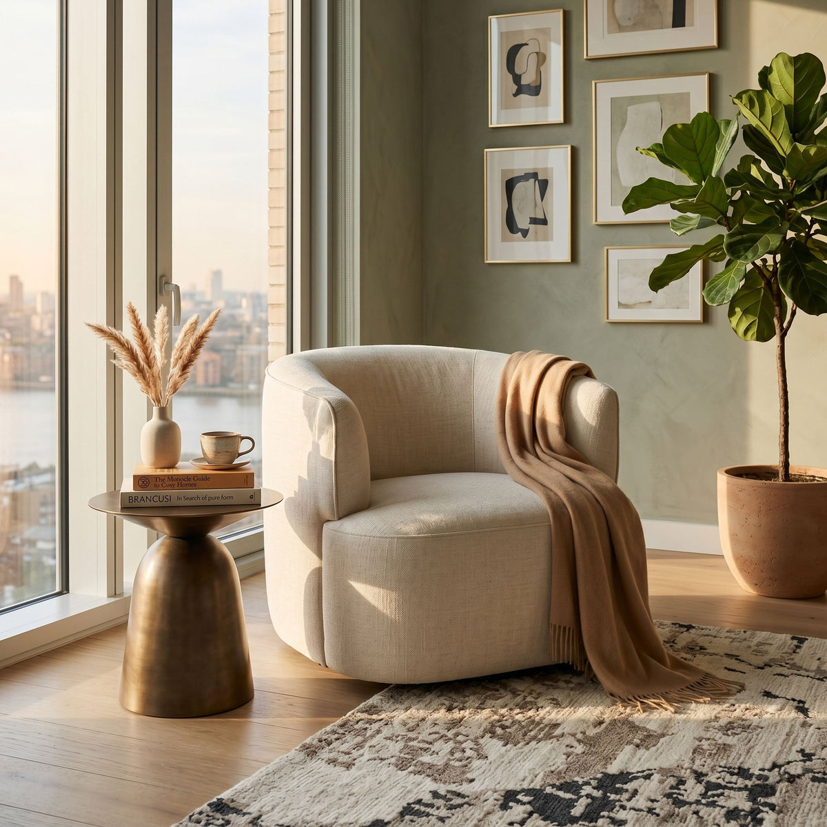 Chandler Swivel Club Chair - Altera