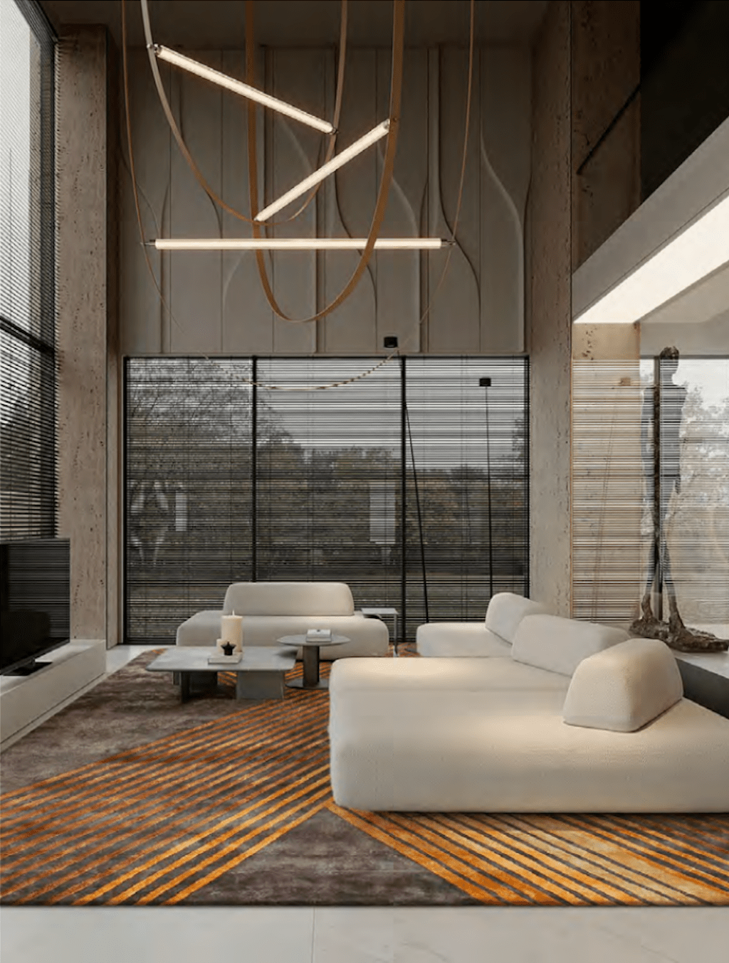 Chaoze Hand - Woven Geometric Bamboo Fiber Rug - Altera