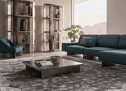 Charcoal Tencel Geometric Rug - Altera
