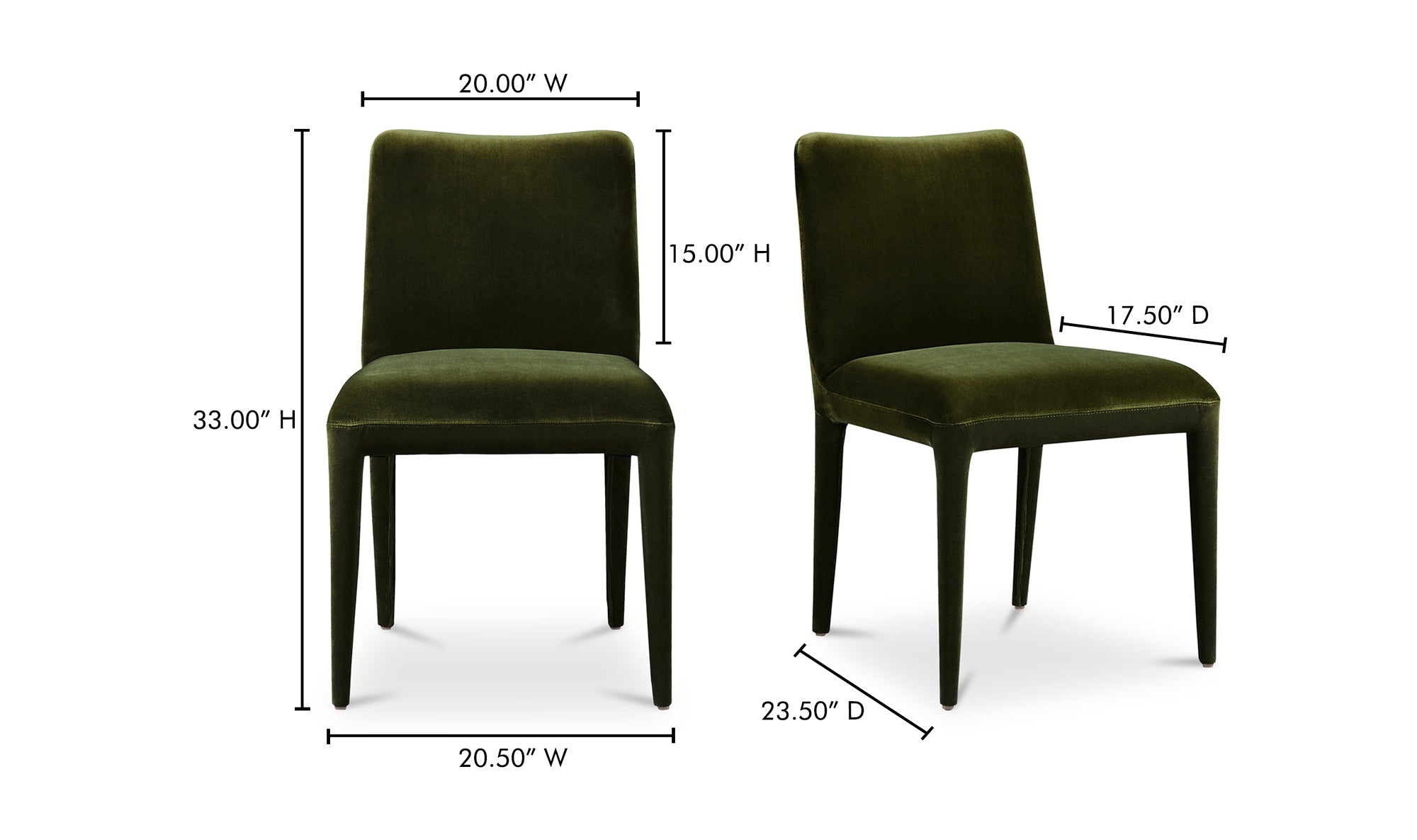Green Velvet dimensions