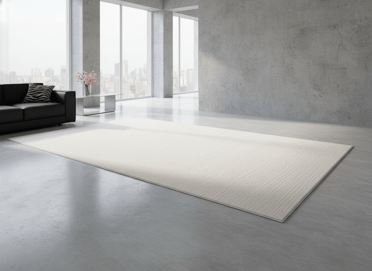 Cloud White Textured Diatom Silk Rug - Altera