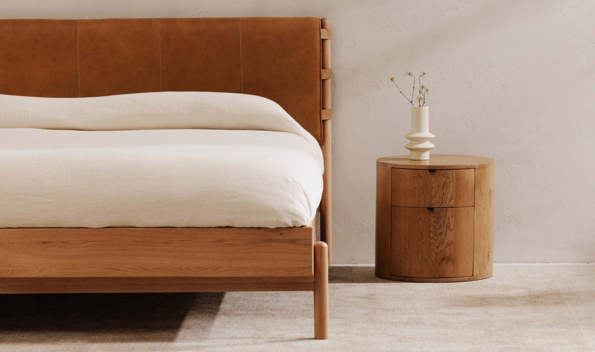 Colin Two - Drawer Nightstand in Natural Wood - Altera