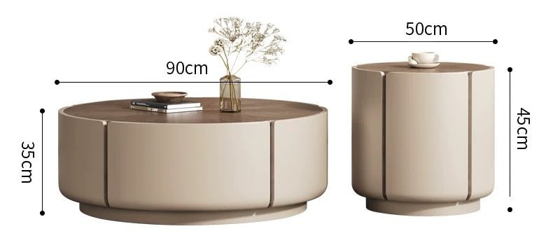 Walnut Top, Cream Body dimensions