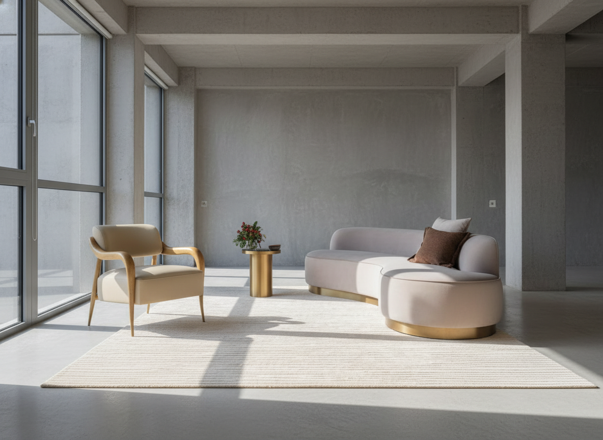 Linear Weave Handcrafted Area Rug