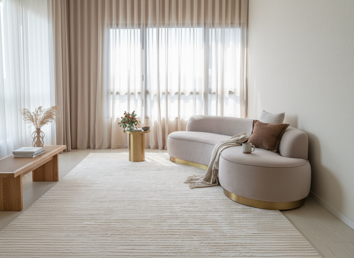 Linear Weave Handcrafted Area Rug