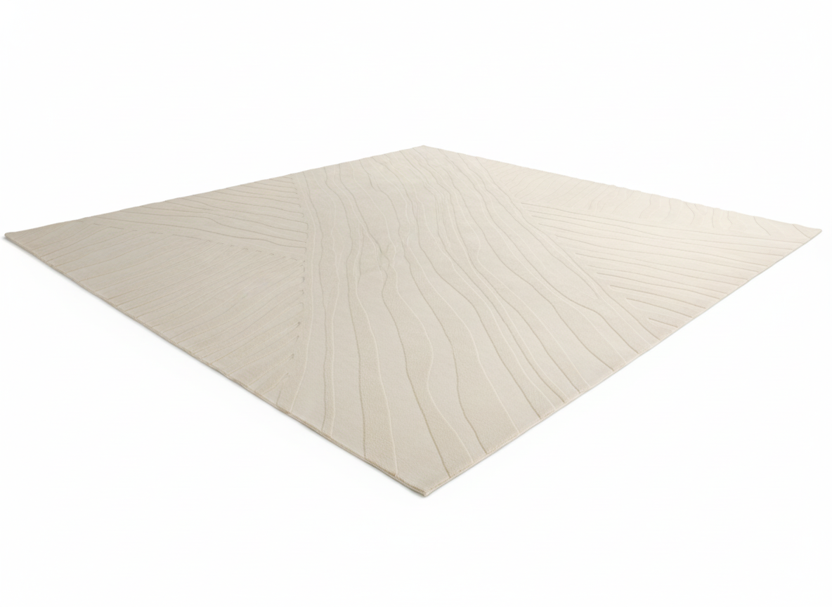 Minimalist Wave Tencel Carpet