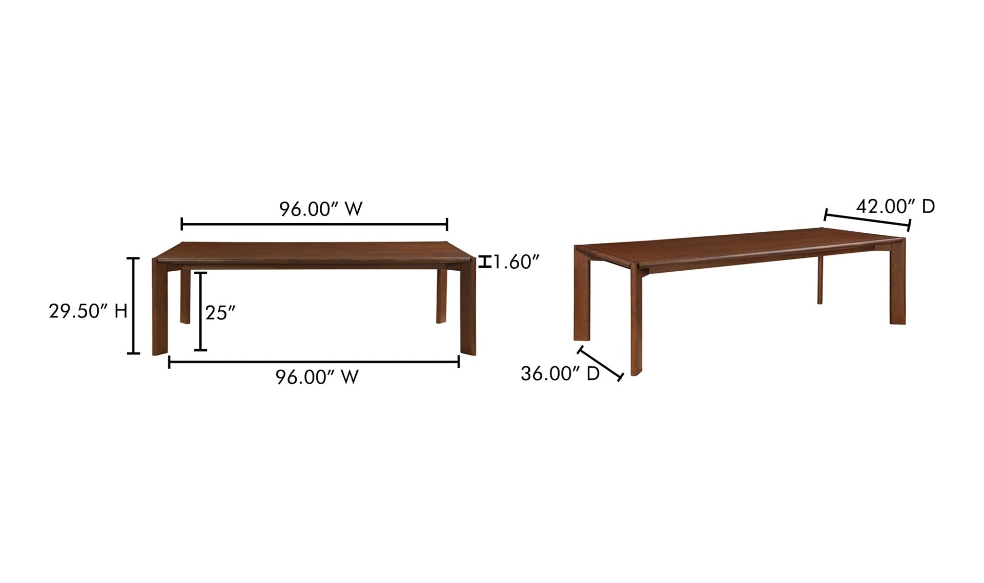 Walnut Stained Ash dimensions
