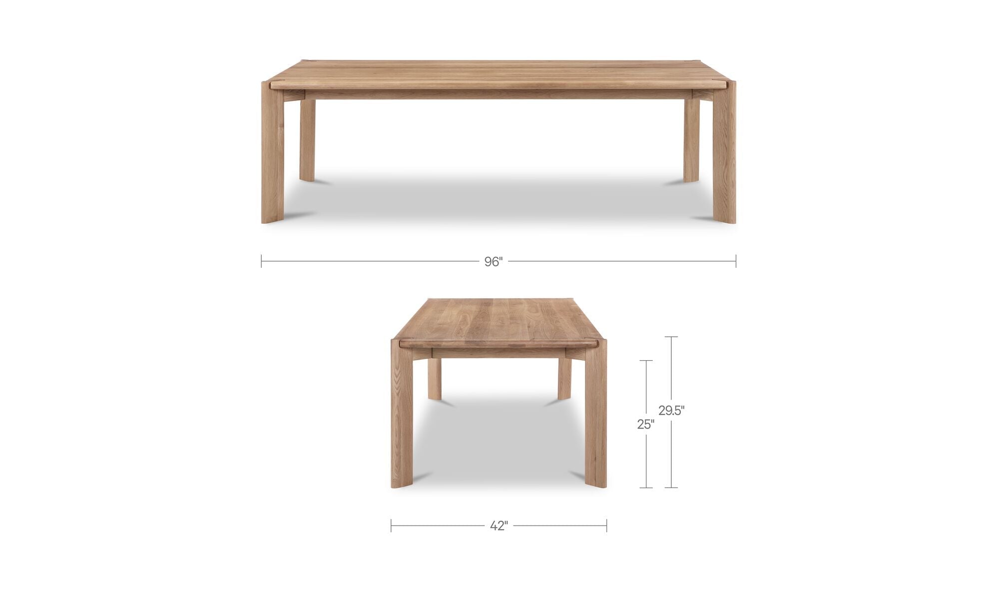 Brushed Natural Oak dimensions