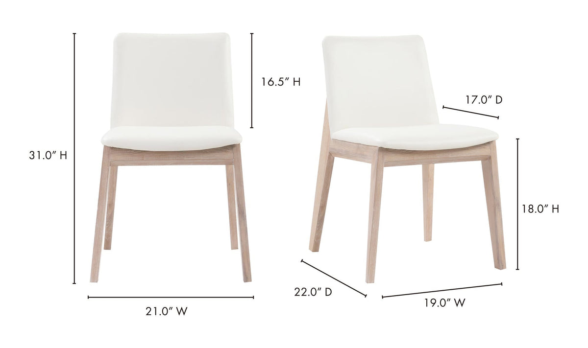 Dalton Dining Chair Cream White (Set of Two) - Altera