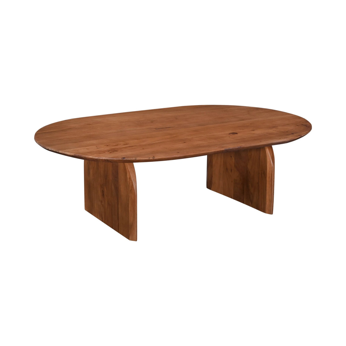 Deia Coffee Table in pecan acacia on white
