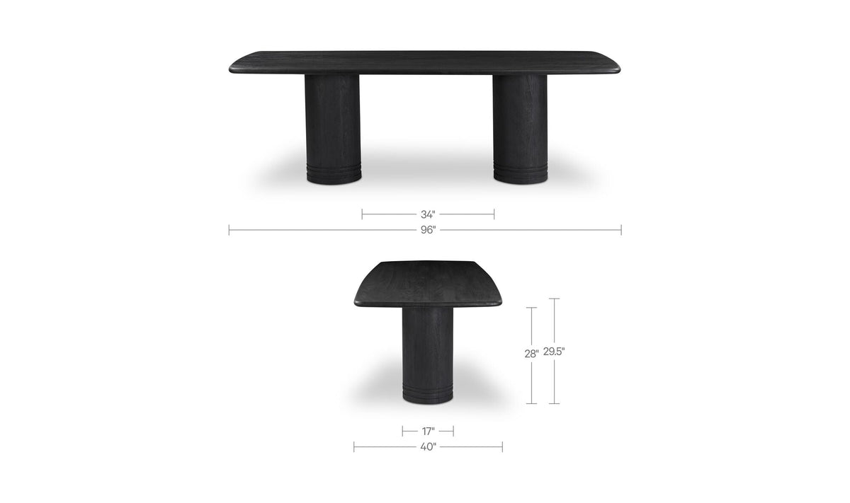 Delphine Dining Table Large Black - Altera