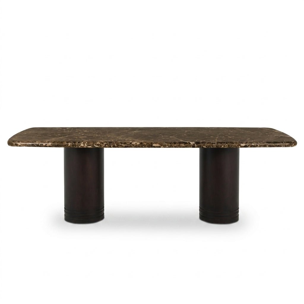 Delphine Dining Table Large Dark Emperador Marble - Altera
