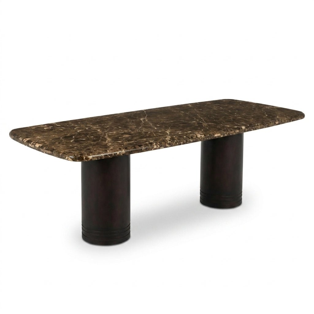 Delphine Dining Table Large Dark Emperador Marble - Altera