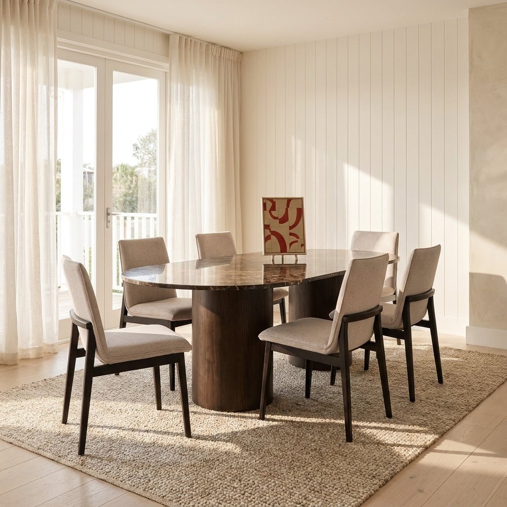 Delphine Marble Dining Set - Altera