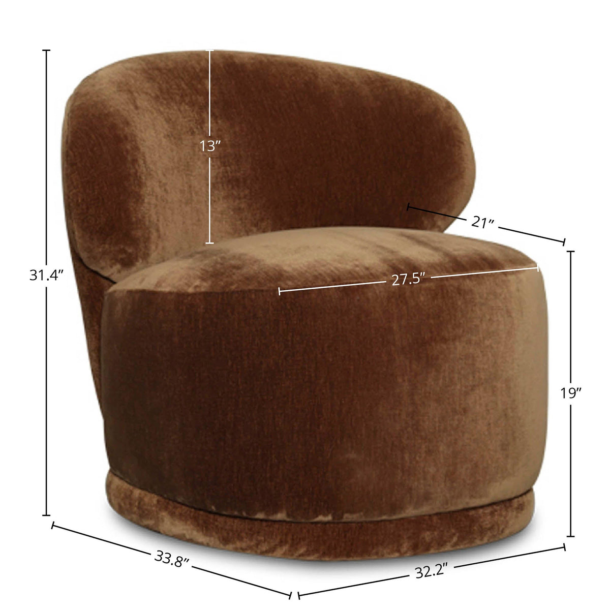 Distressed Velvet Bronze dimensions