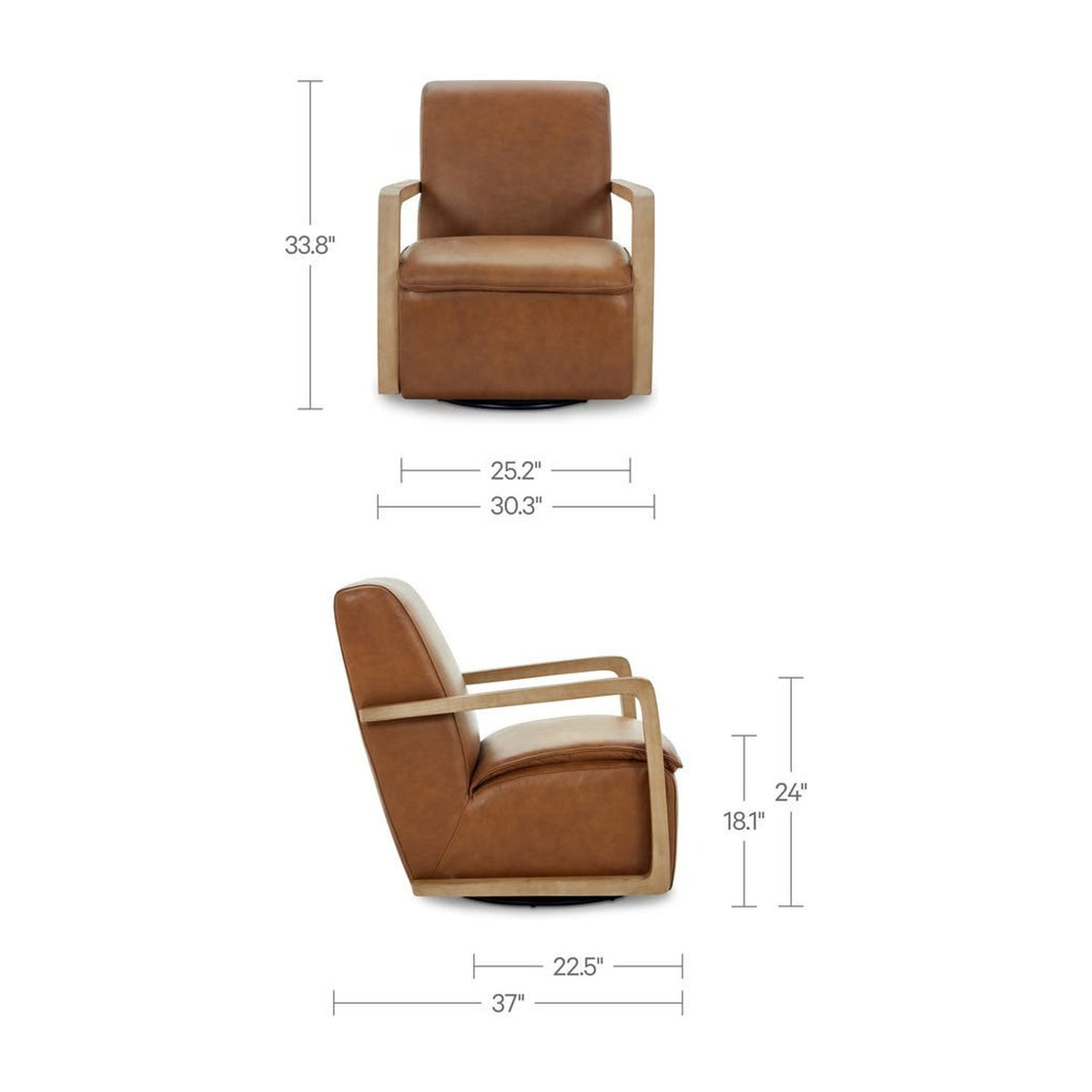 Tan Leather dimensions