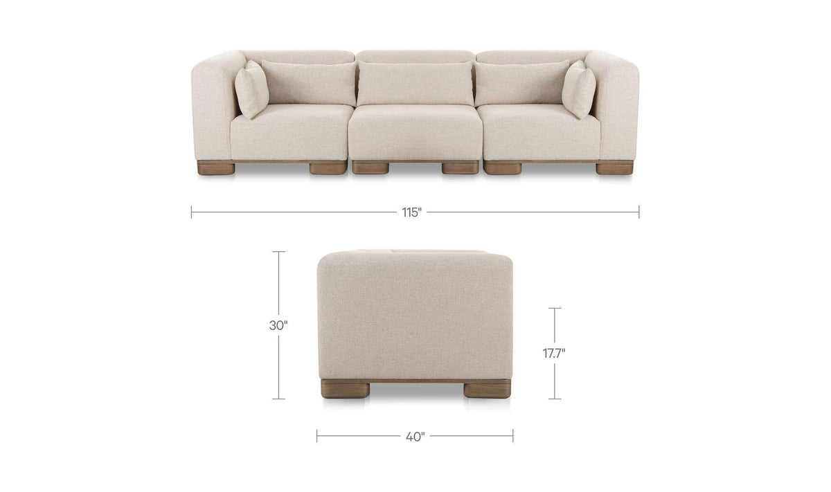 Oatmeal / Sofa dimensions