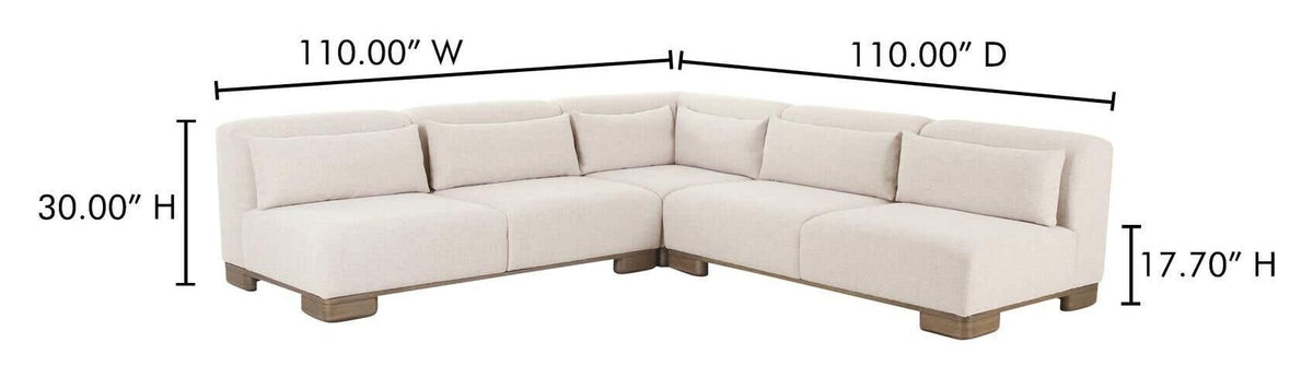 Oatmeal / Corner dimensions