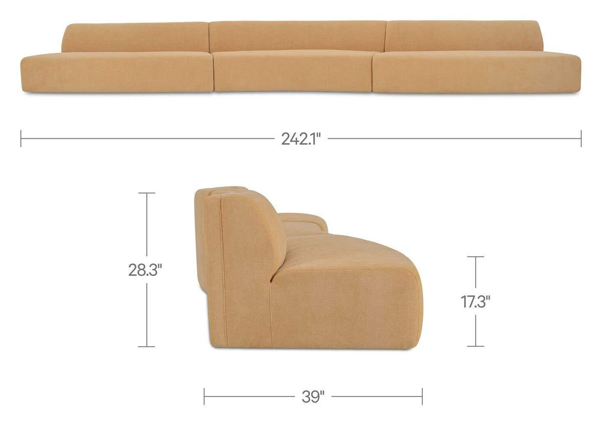 Golden Yellow / 3-Piece Wave dimensions