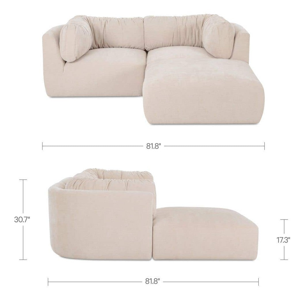 Oatmeal / Nook / No Ottoman dimensions