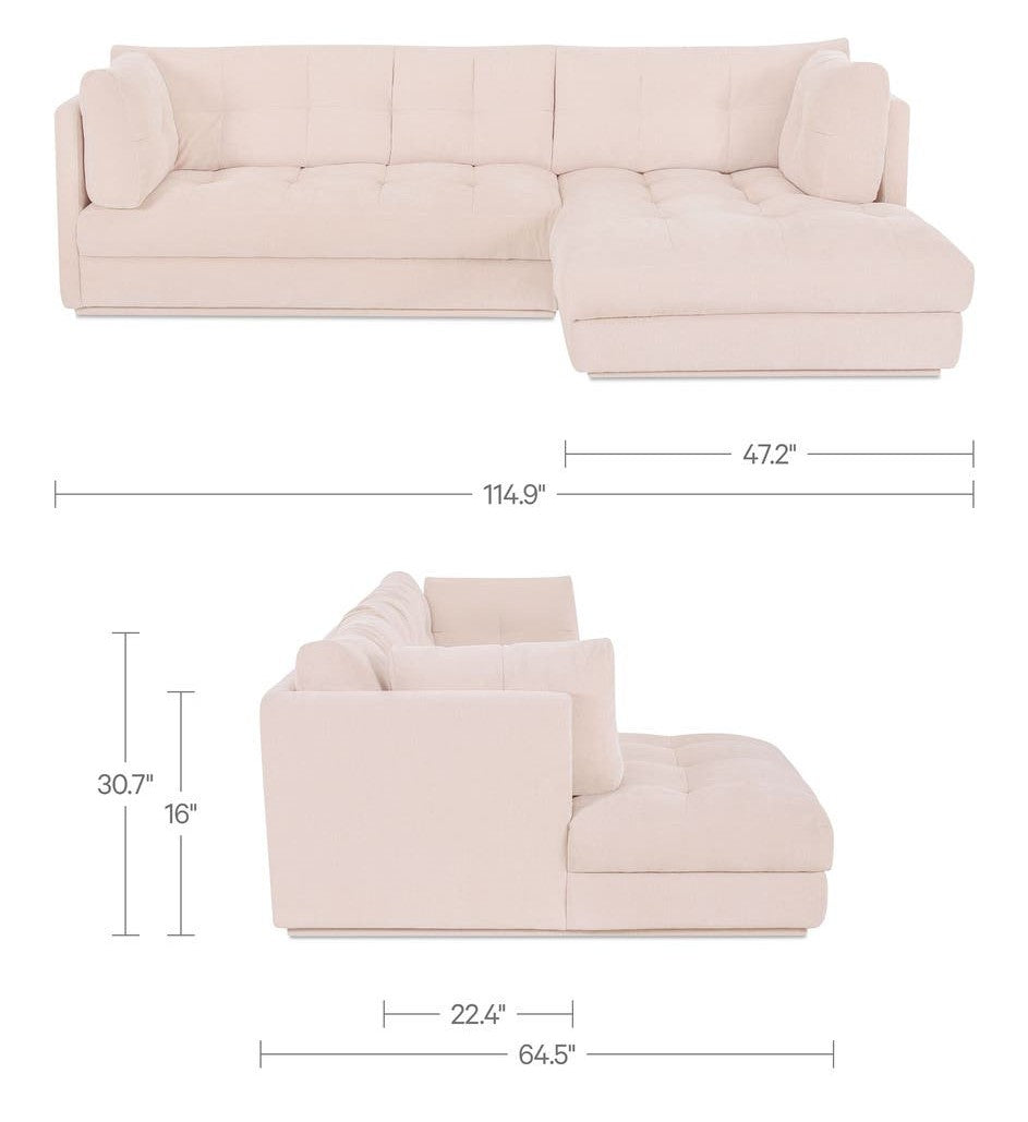 Light Beige / Right dimensions