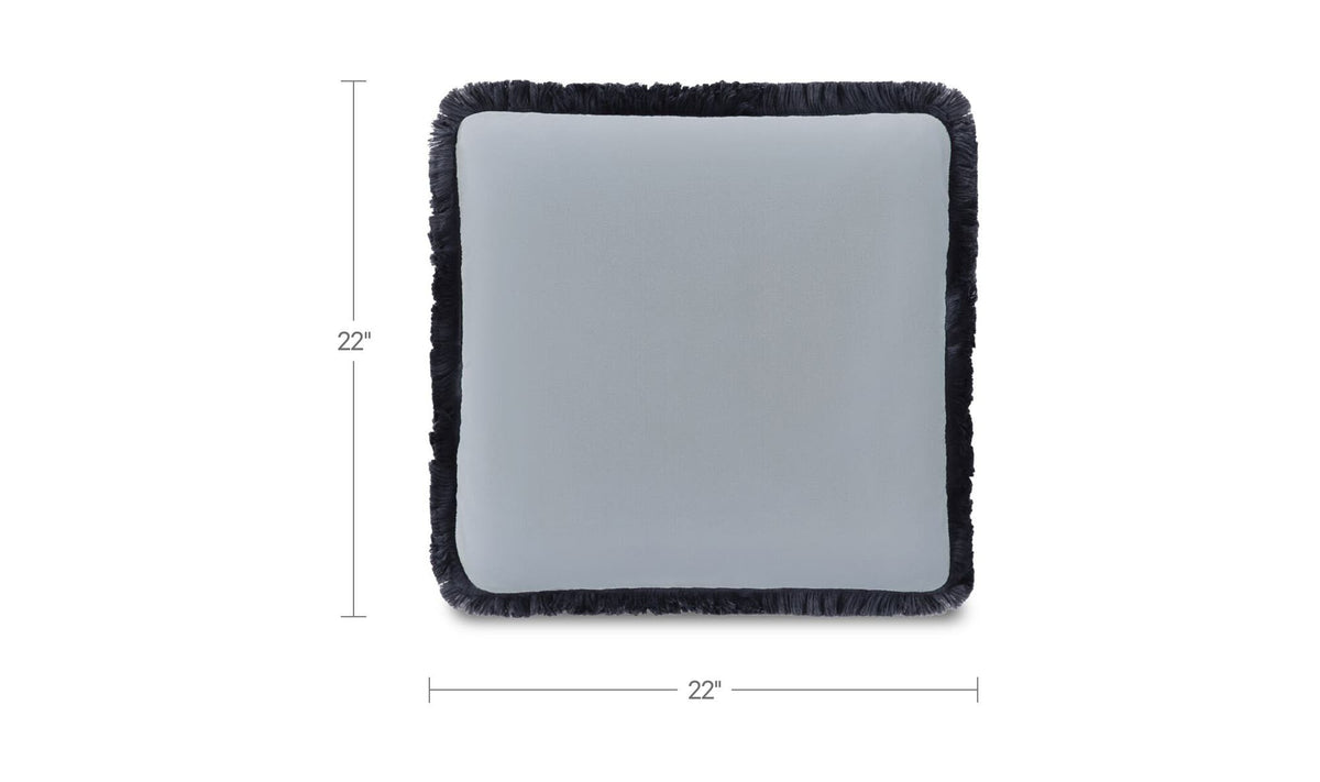 Light Blue Faux Mohair / Square dimensions
