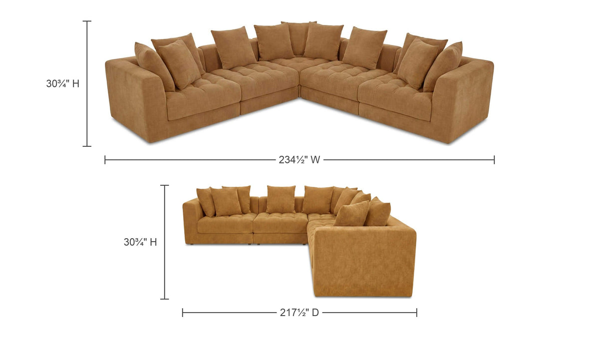 Golden Yellow / Classic L / No Ottoman dimensions