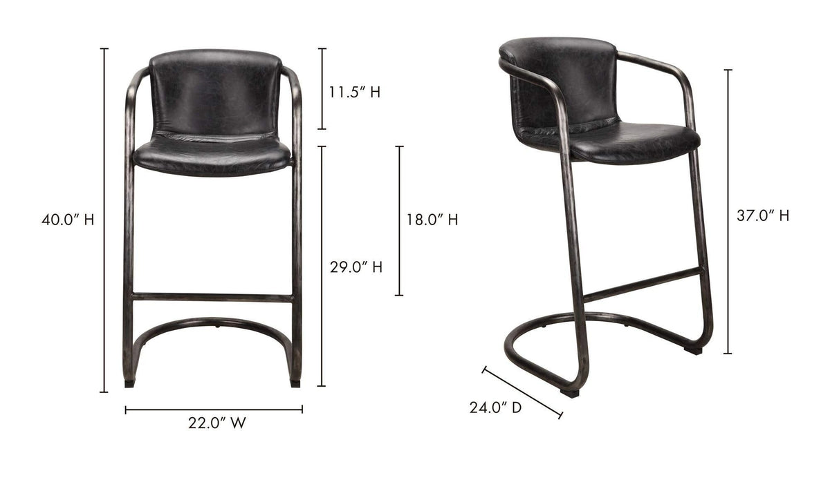 Onyx Black Leather dimensions