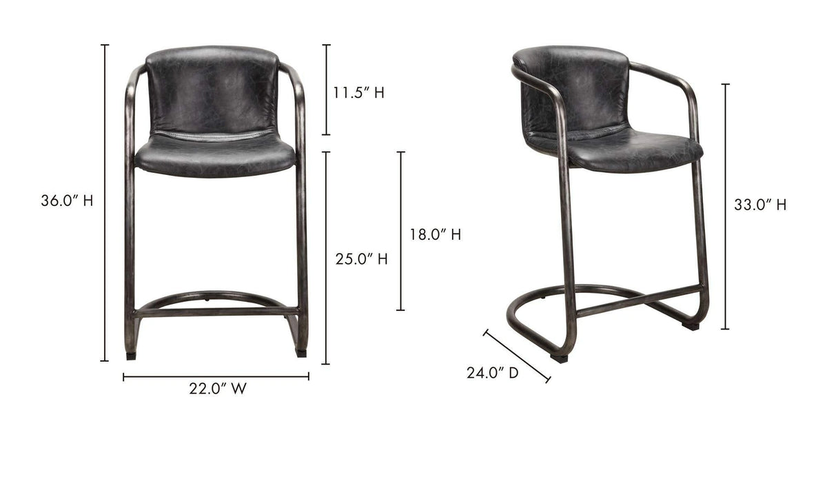 Onyx Black Leather dimensions