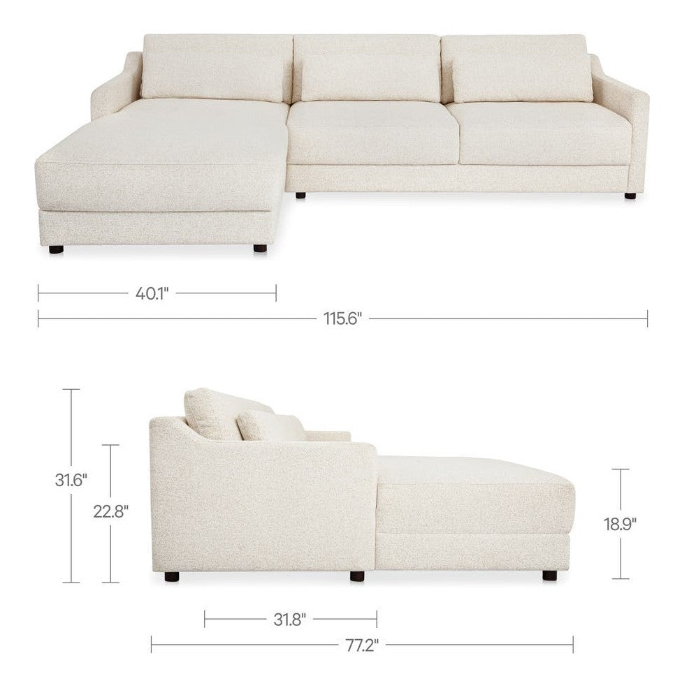 Textured Oat / Left dimensions