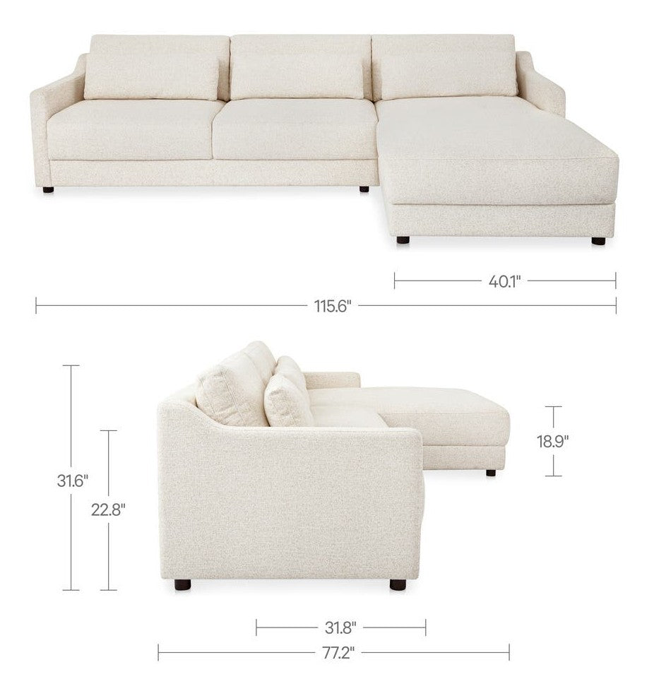Textured Oat / Right dimensions