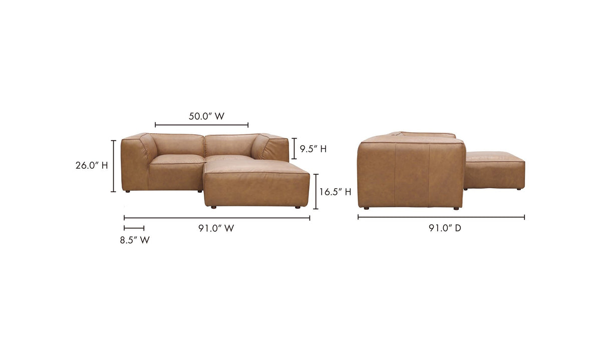 Sonoran Tan / Nook / No Ottoman dimensions