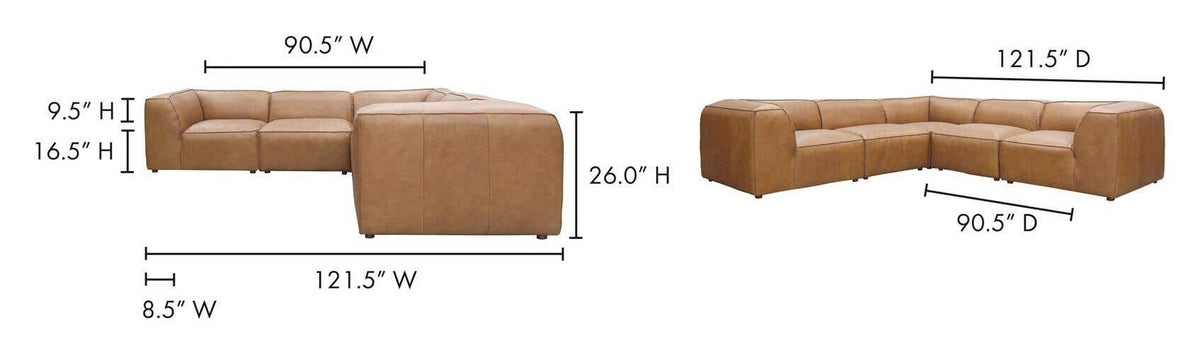 Sonoran Tan / Classic L / No Ottoman dimensions