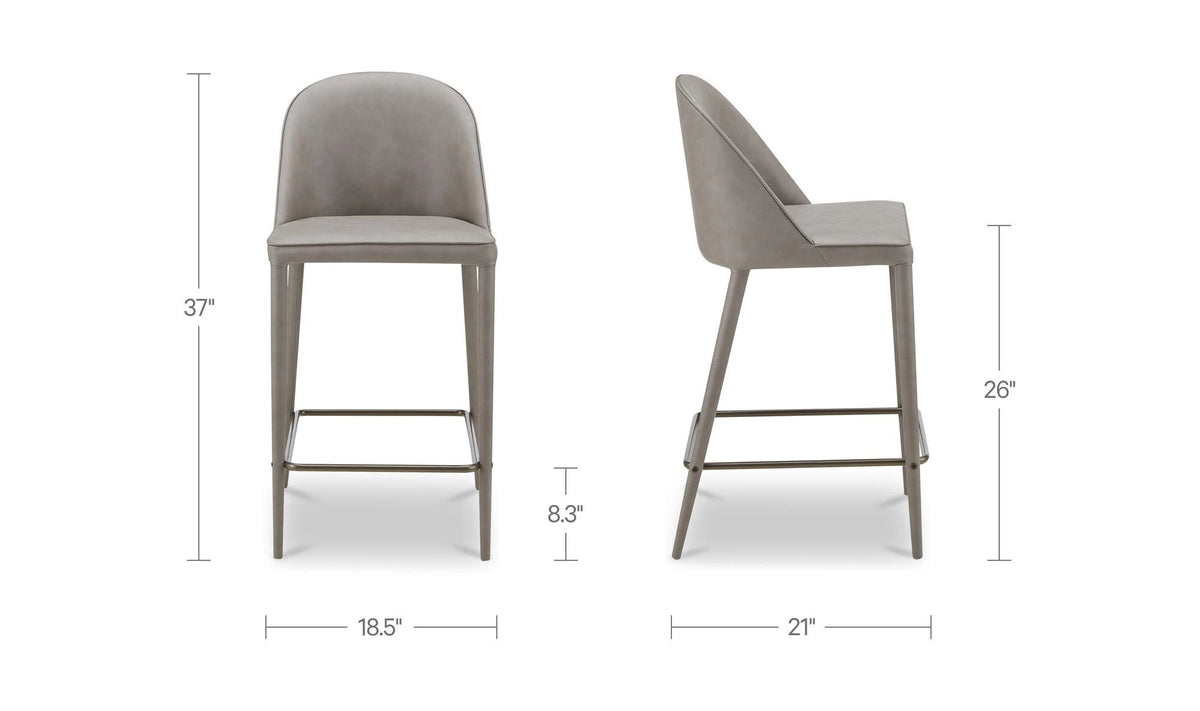 Grey Vegan Leather dimensions