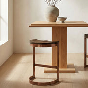 Bodrum Counter Stool in Grey, styled in a living room