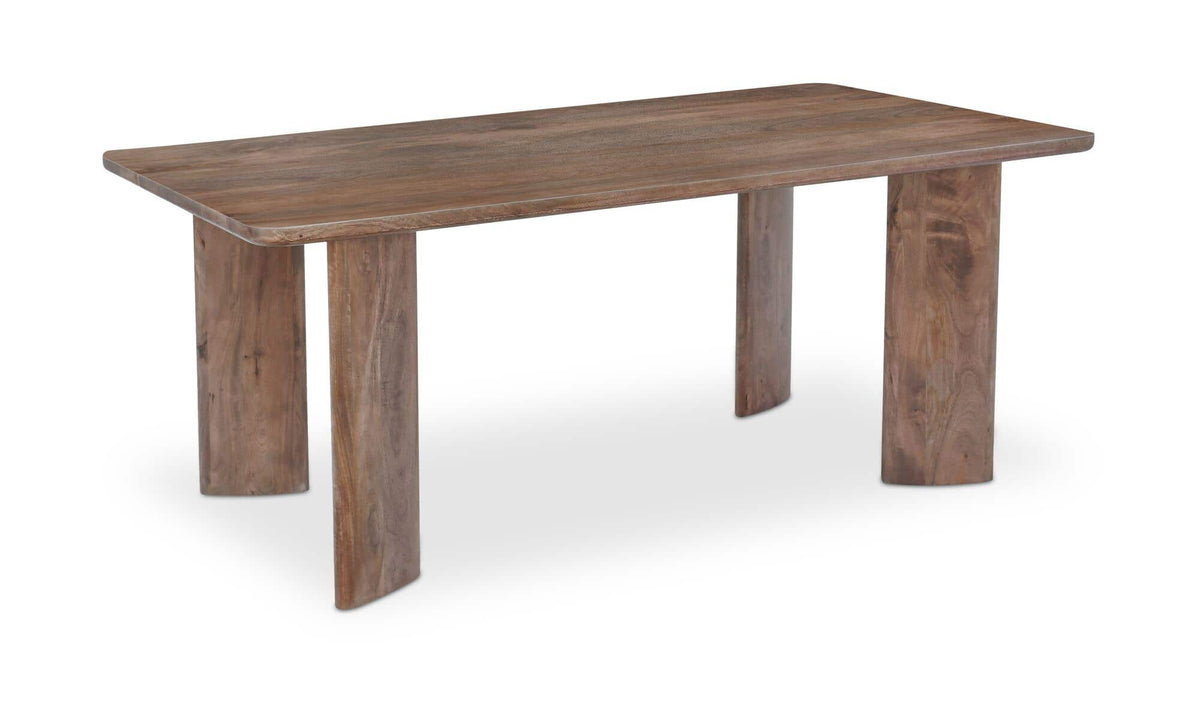Levens Dining Table in Dark Brown, mango wood detail, view 2
