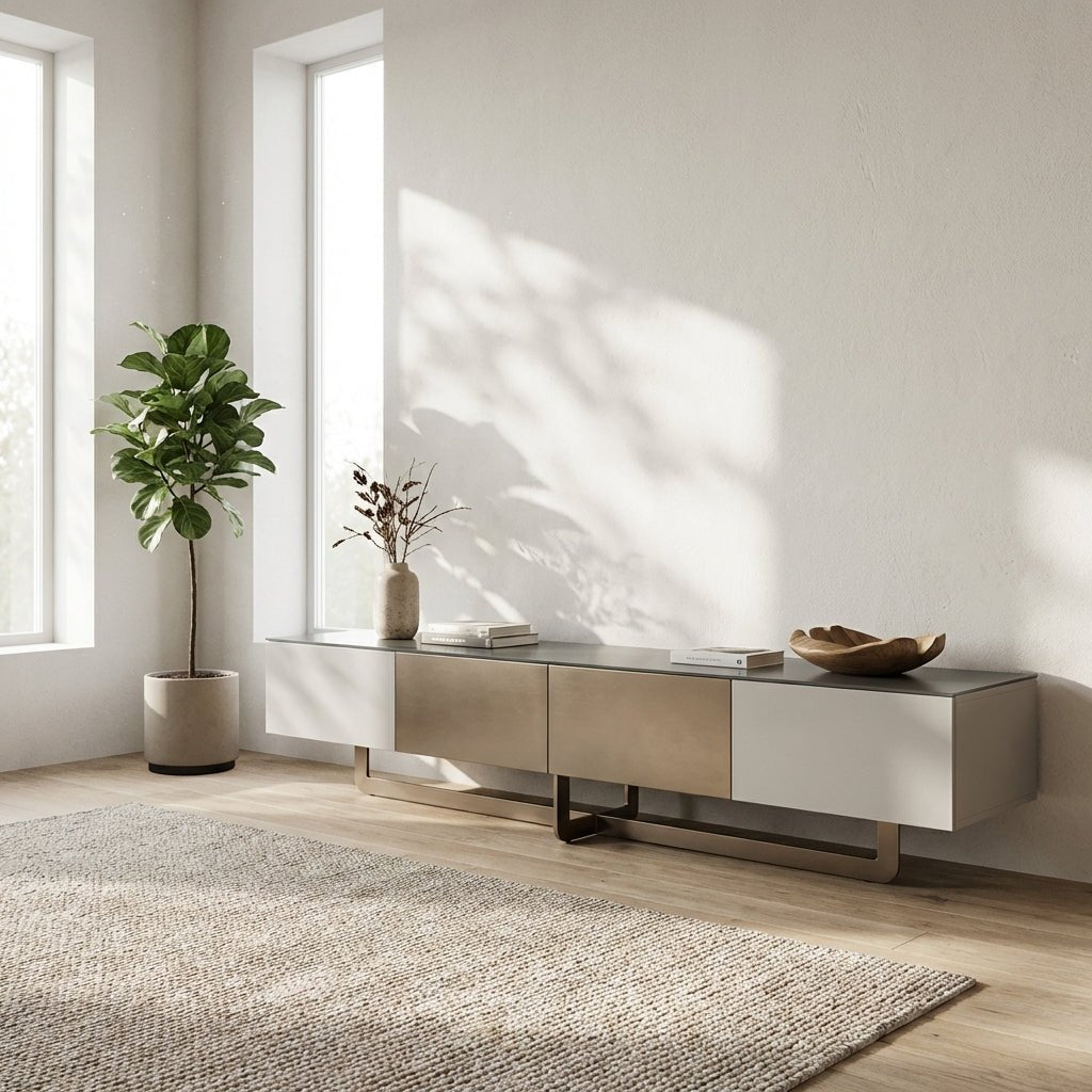 Drammen Brushed Metal Media Console - Altera