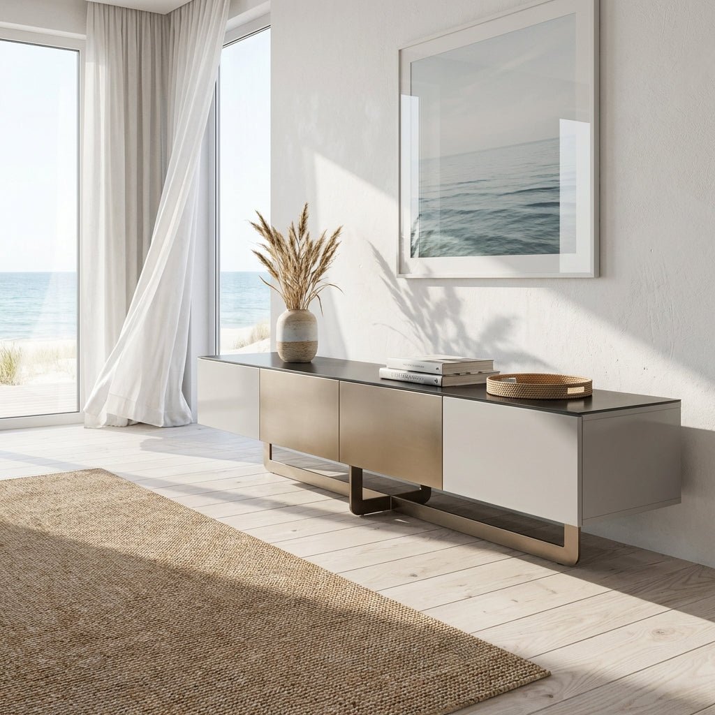 Drammen Brushed Metal Media Console - Altera