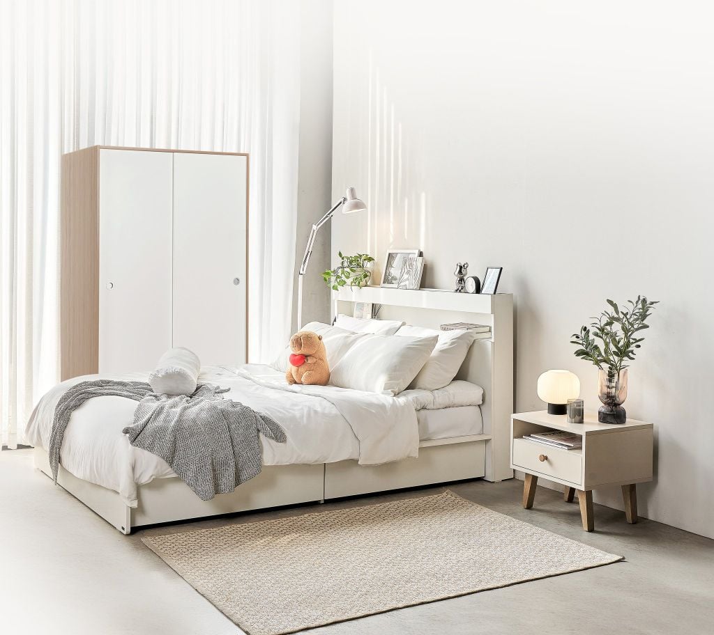 MOHO VIENNA Modern 1.2m Sliding Wardrobe: Space-Saving, Durable Storage