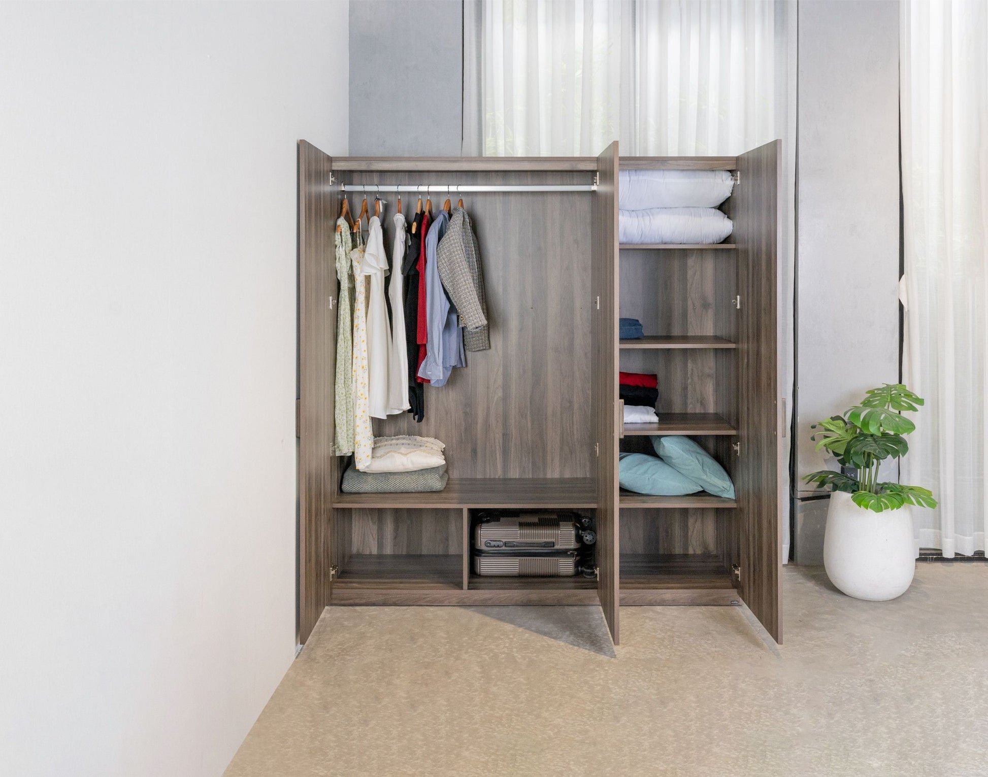 MOHO NARVIK Nordic Style Modular Wooden Wardrobe System with Flexible Storage