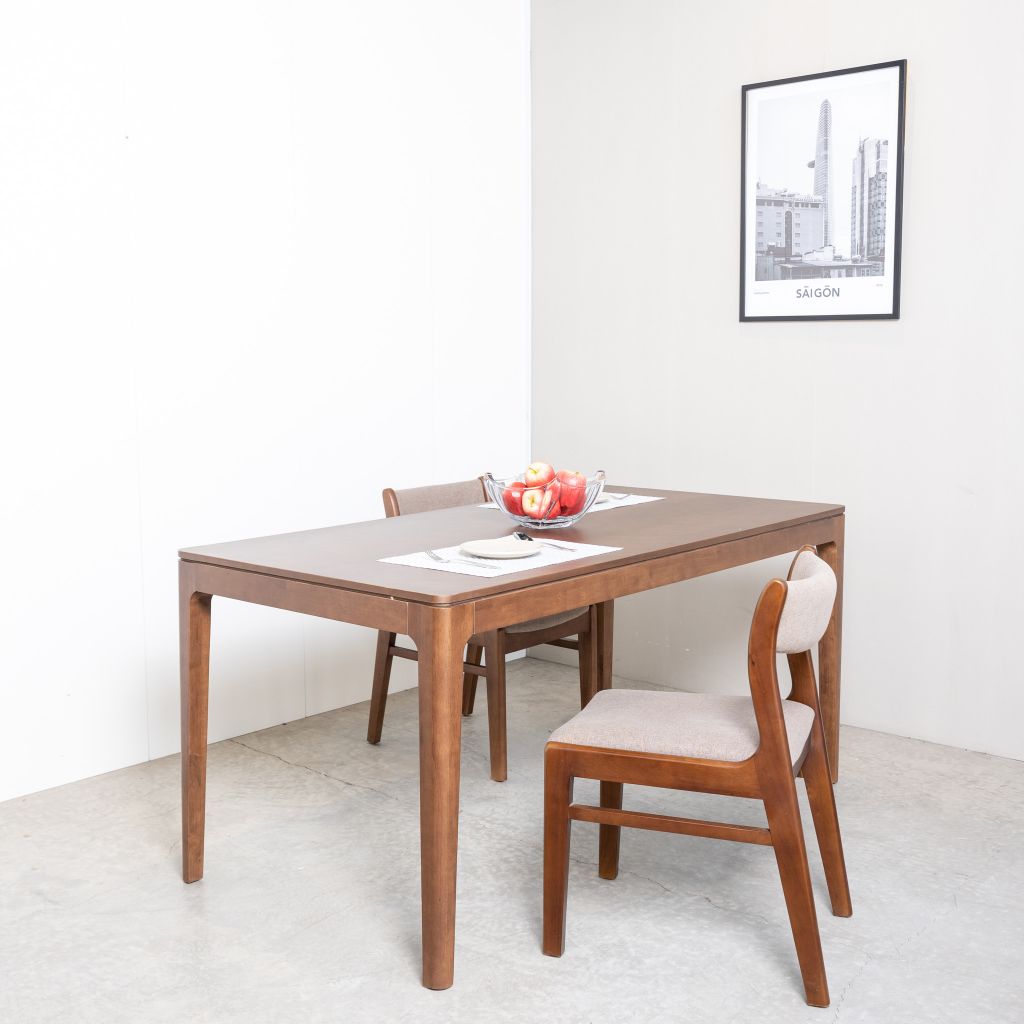 MOHO HOBRO Scandinavian Dining Set: Acacia Wood Table & Comfortable Chairs