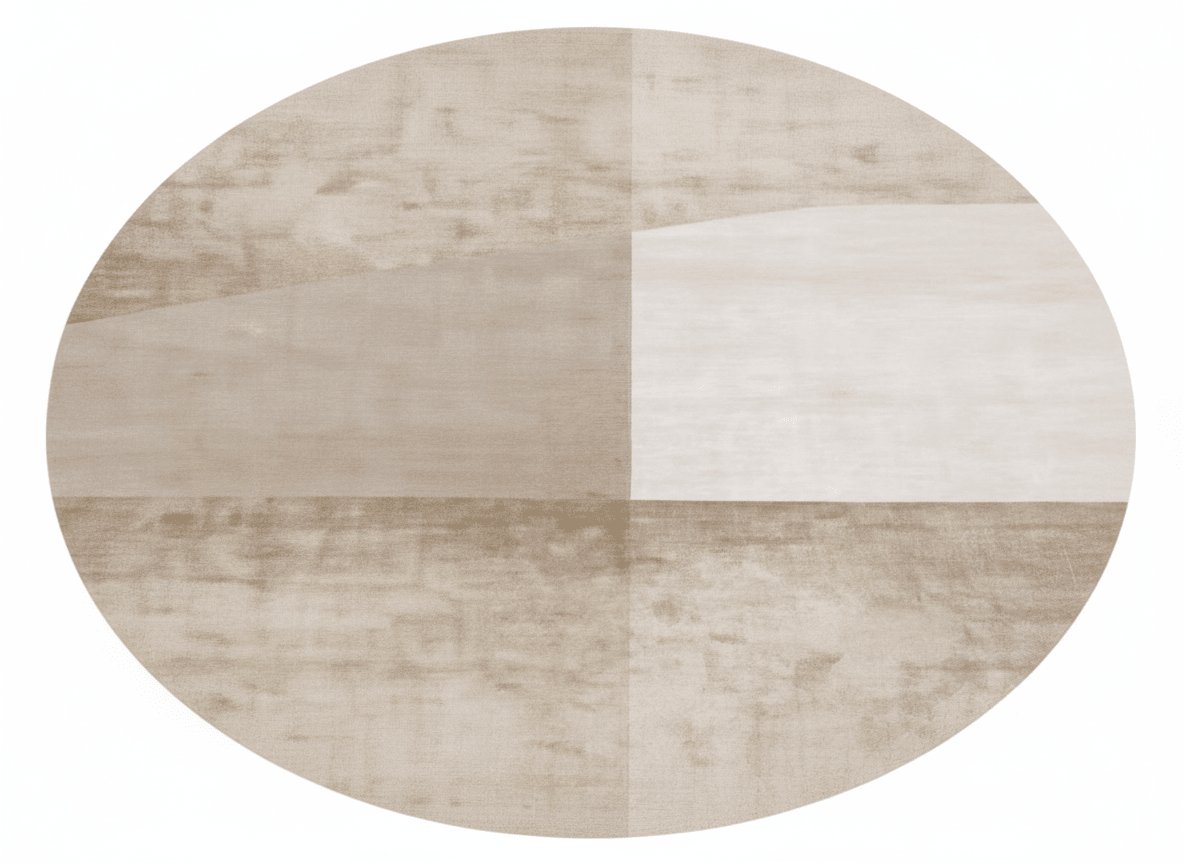 Earth - Tone Abstract Bamboo Silk Area Rug - Altera