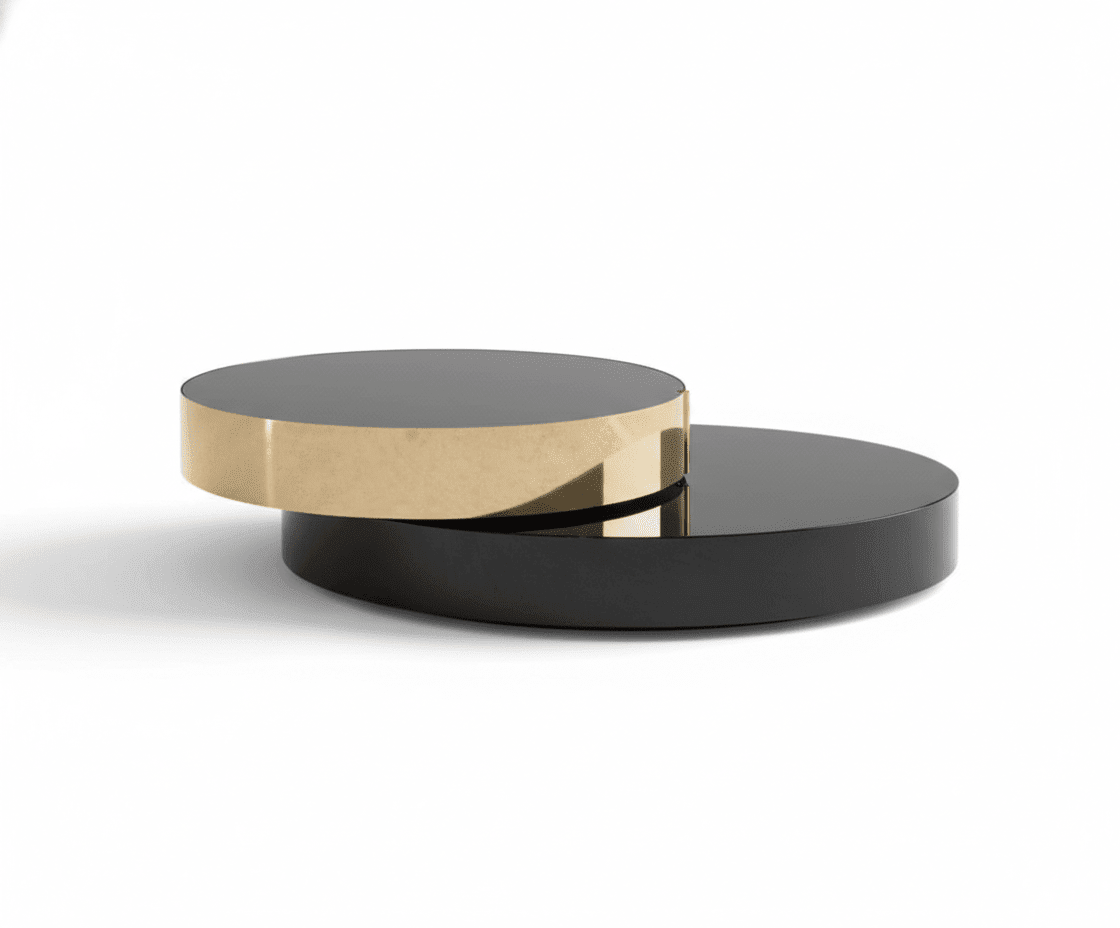 Eclipse Gold and Black Layered Coffee Table - Altera