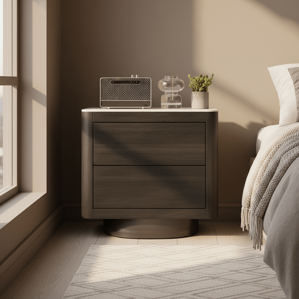 Eclipse Smoked Oak Nightstand - Altera