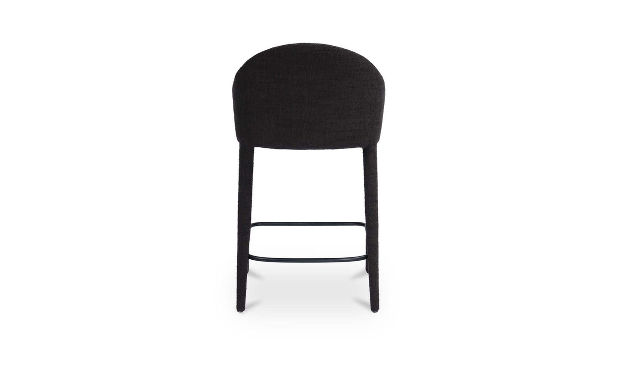 Marvao Counter Stool in Black, back view